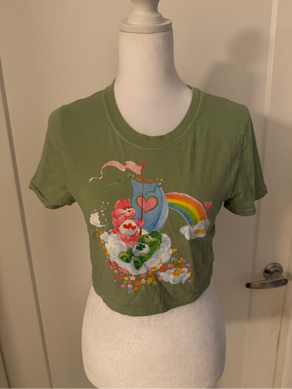 BSR Green Care Bear Graphic Crop Tee